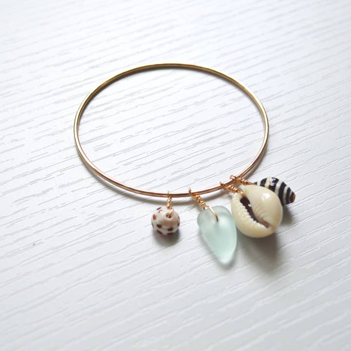 Salty But Sweet - Wholesale Charm/dangle bracelet - Ocean Charm Bangle Gold6
