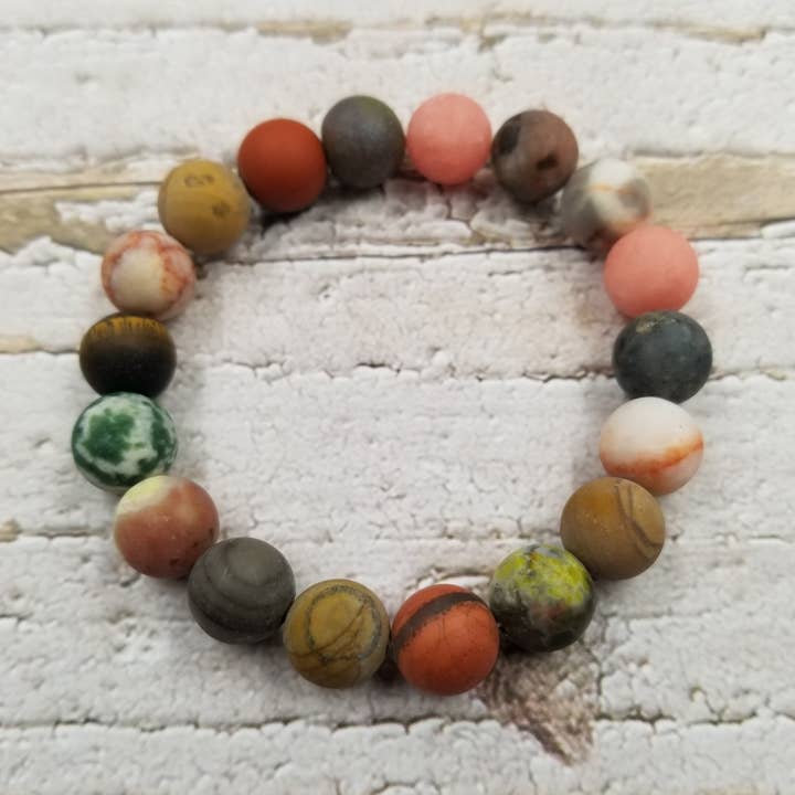 Bracelet en pierre naturelle givrée pour la vente par Treasure Wholesale