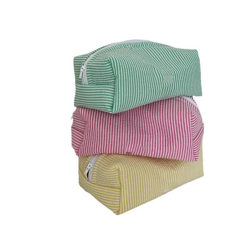 Dipped Shop - Venta al por mayor Bolsa para maquillaje - Bolsa de Maquillaje con Bloques de Color a Rayas Sencillas DPB01053