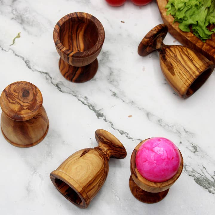 DAGDEG - Wholesale Egg Cup/Holder - olive wood footed egg cup4