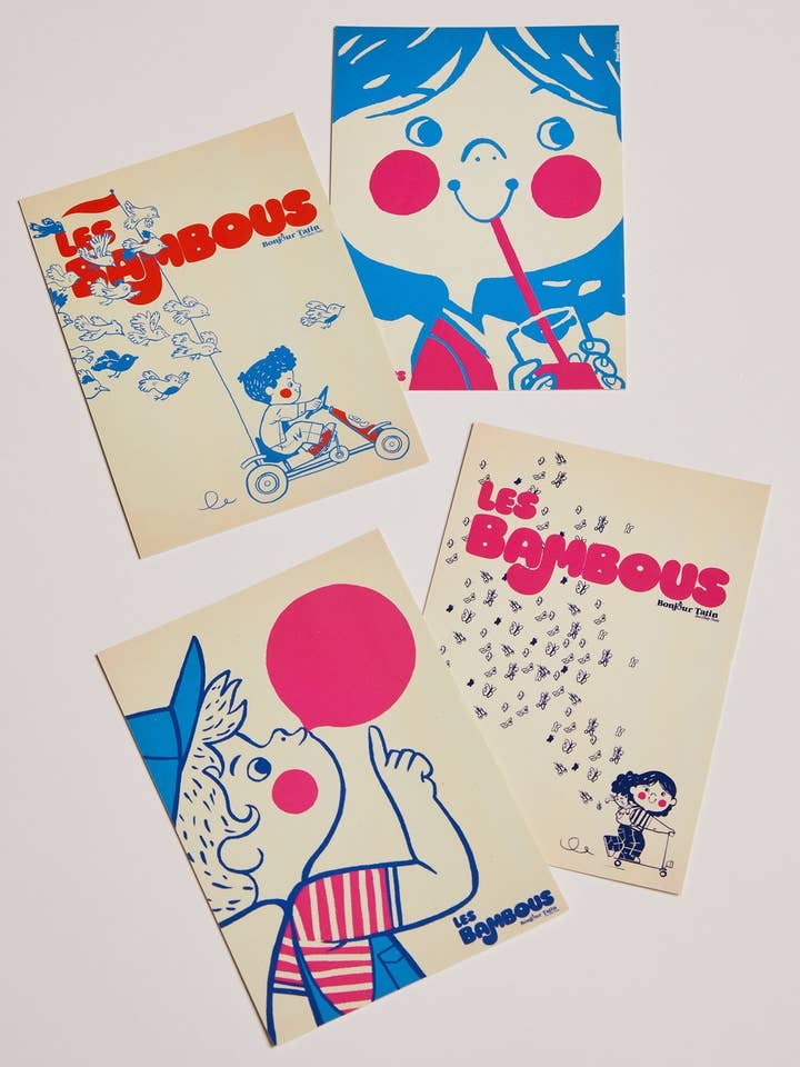 Ansichtkaarten set 'It's Spring!' Les Bambous voor wholesale door BonjourTatin