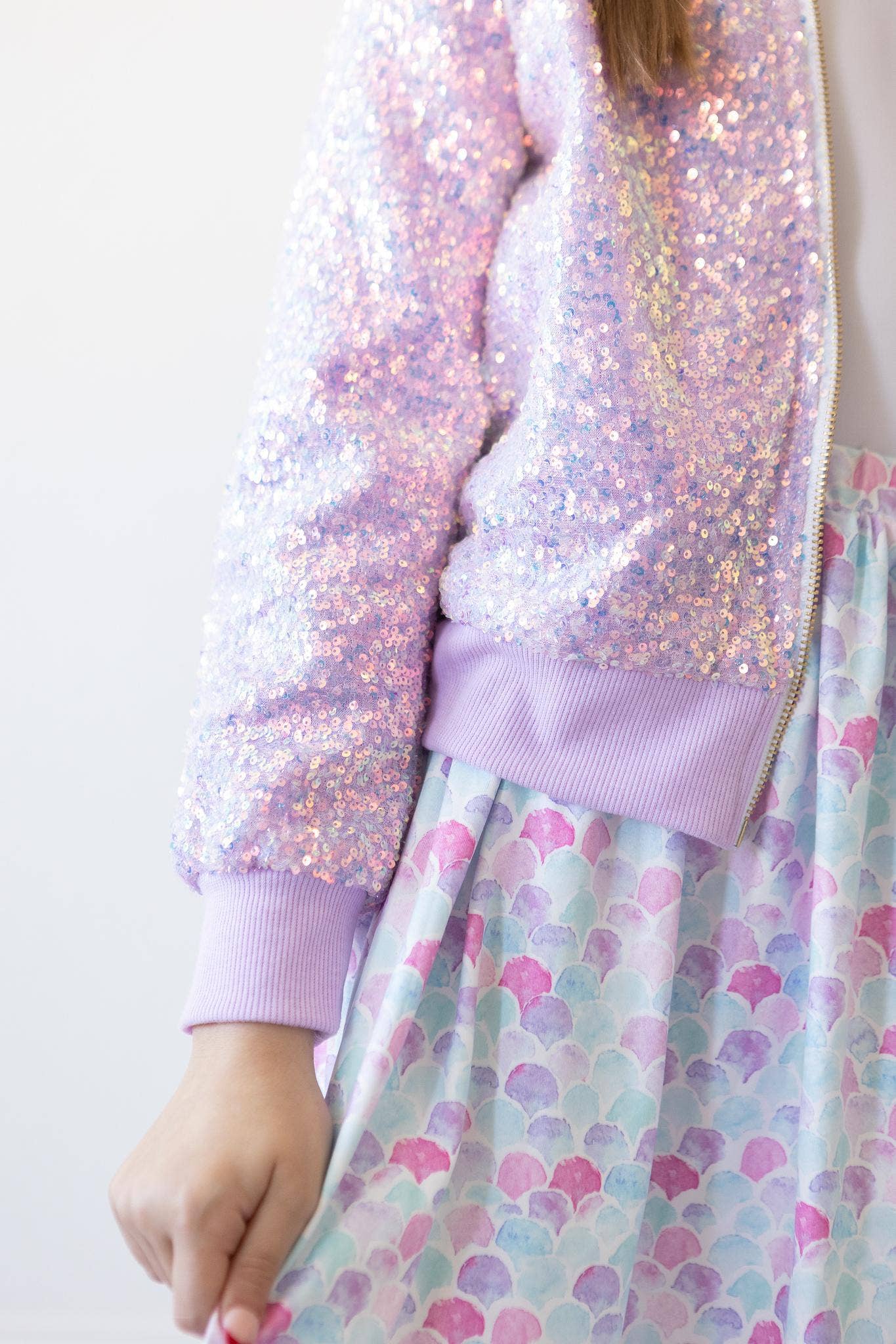 Mila & Rose - Wholesale Jacket - Kids - Lavender Sequin Jacket1