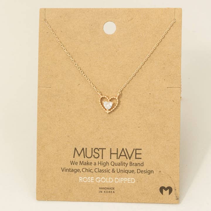 Fame Accessories – Engroshandel Halskæde med vedhæng – Gulddyppet Halo Cz hjerte vedhæng halskæde4