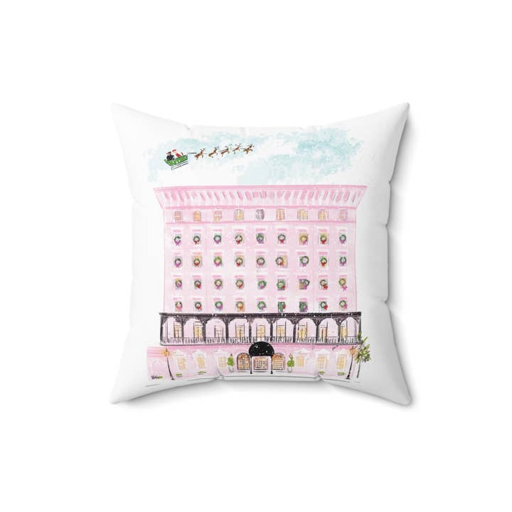 Rebecca Illustrated - Wholesale Throw/Decorative Pillow - Mills House At Christmas-Pillow1