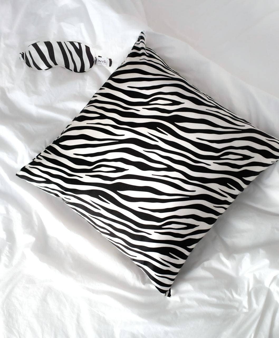 ISeelk - Wholesale Hoofdkussenhoes/met rits - Zebra. zijden kussensloop2