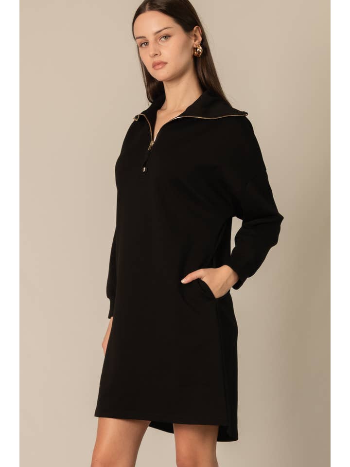 P. CILL – wholesale Klänning - Dam – P. CILL Smör Modal Kvartalsdragkedja Långärmad Klänning4