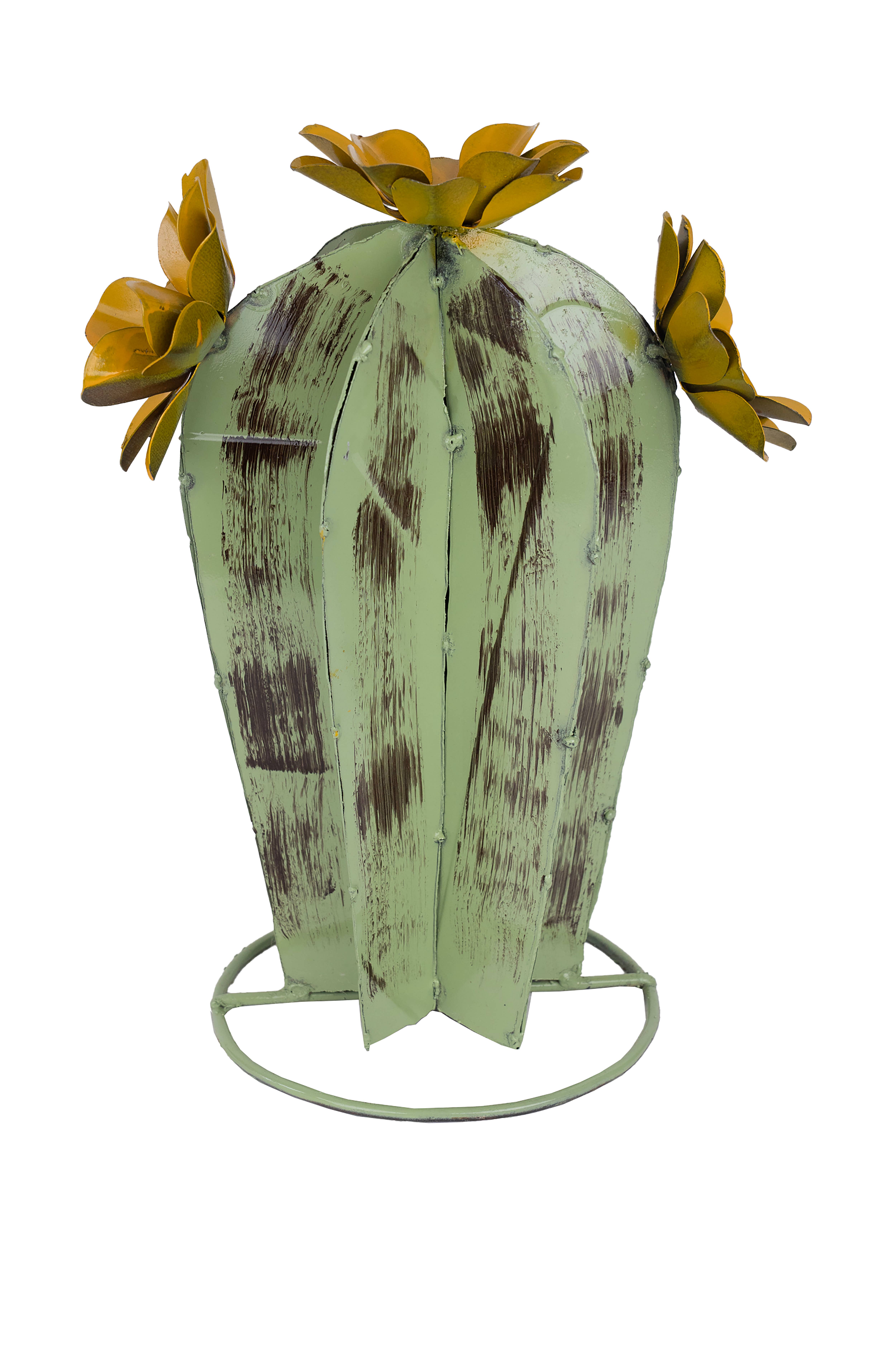 My Amigos Imports - Venta al por mayor Adornos/decoración de exteriores - Decoración Yuma Metal con diseño de cactus, jardín, desierto, tres tamaños, verde, en oferta0