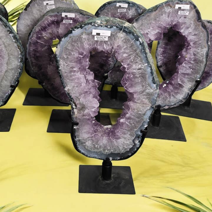 Rock Paradise - Wholesale Spiritual Stone/Crystal - Amethyst Crystal Portal on Rotating Stand - You Choose #11