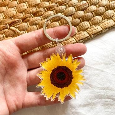 Becky D Designs - Vente Porte-clés – femme - Porte-clés tournesol2