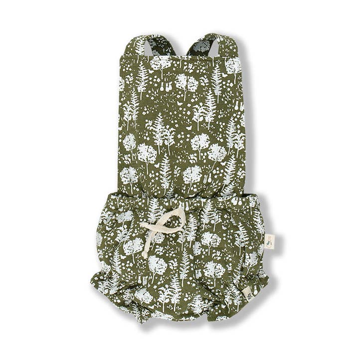 Bomuldhale Print Ruffle Shortie Romper for engroshandel hos Little Road Co.