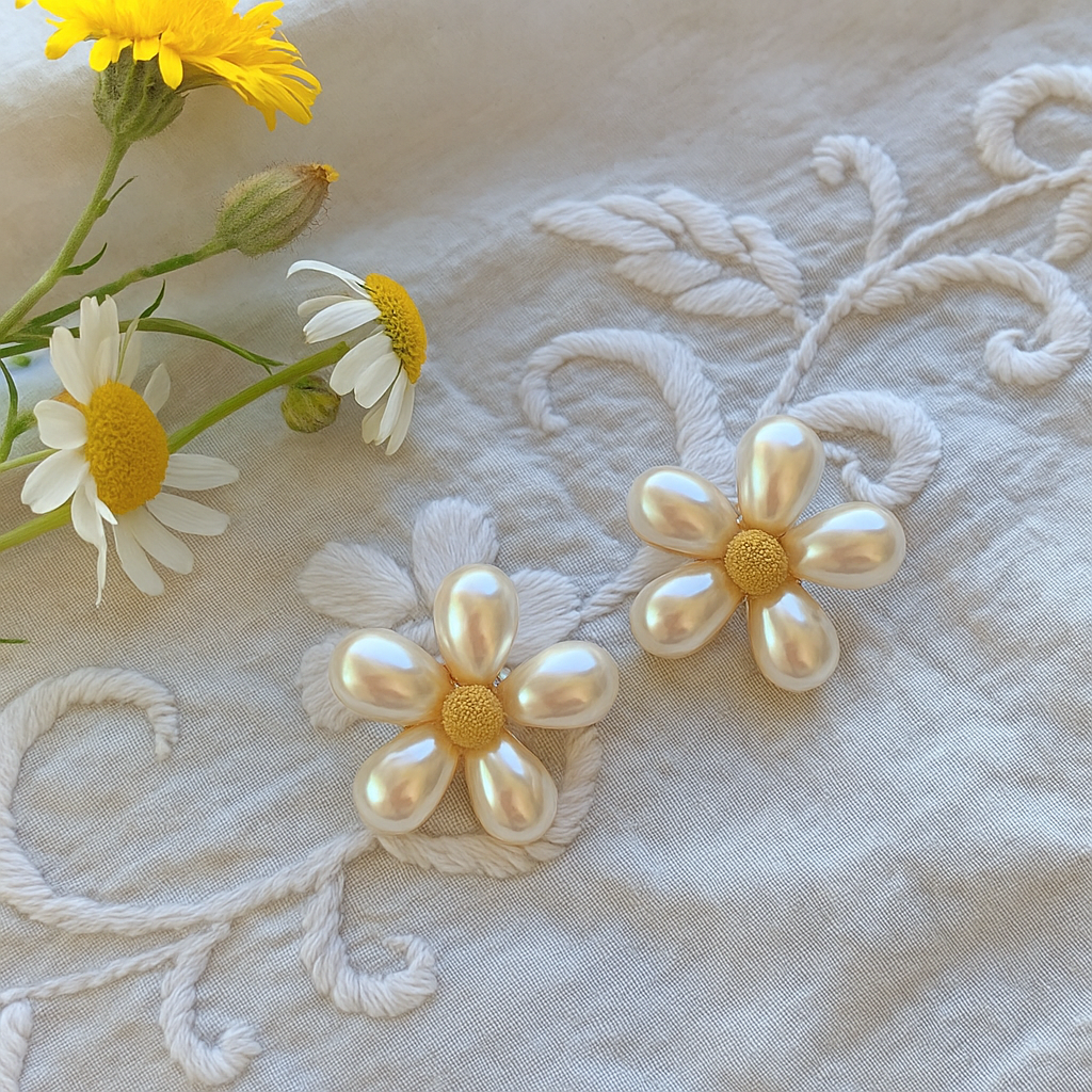 Wild & Free - Wholesale Stud/Post Earrings - Pendientes pequeños en forma de margarita0