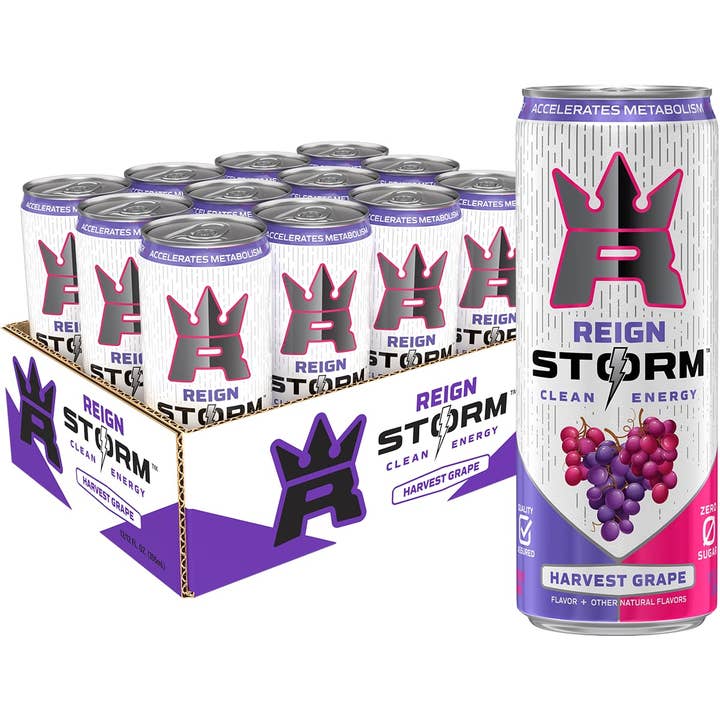 REIGN STORM CLEAN ENERGY DRINK 12/12OZ HARVEST GRAPE for wholesale by L&F Universal Goods