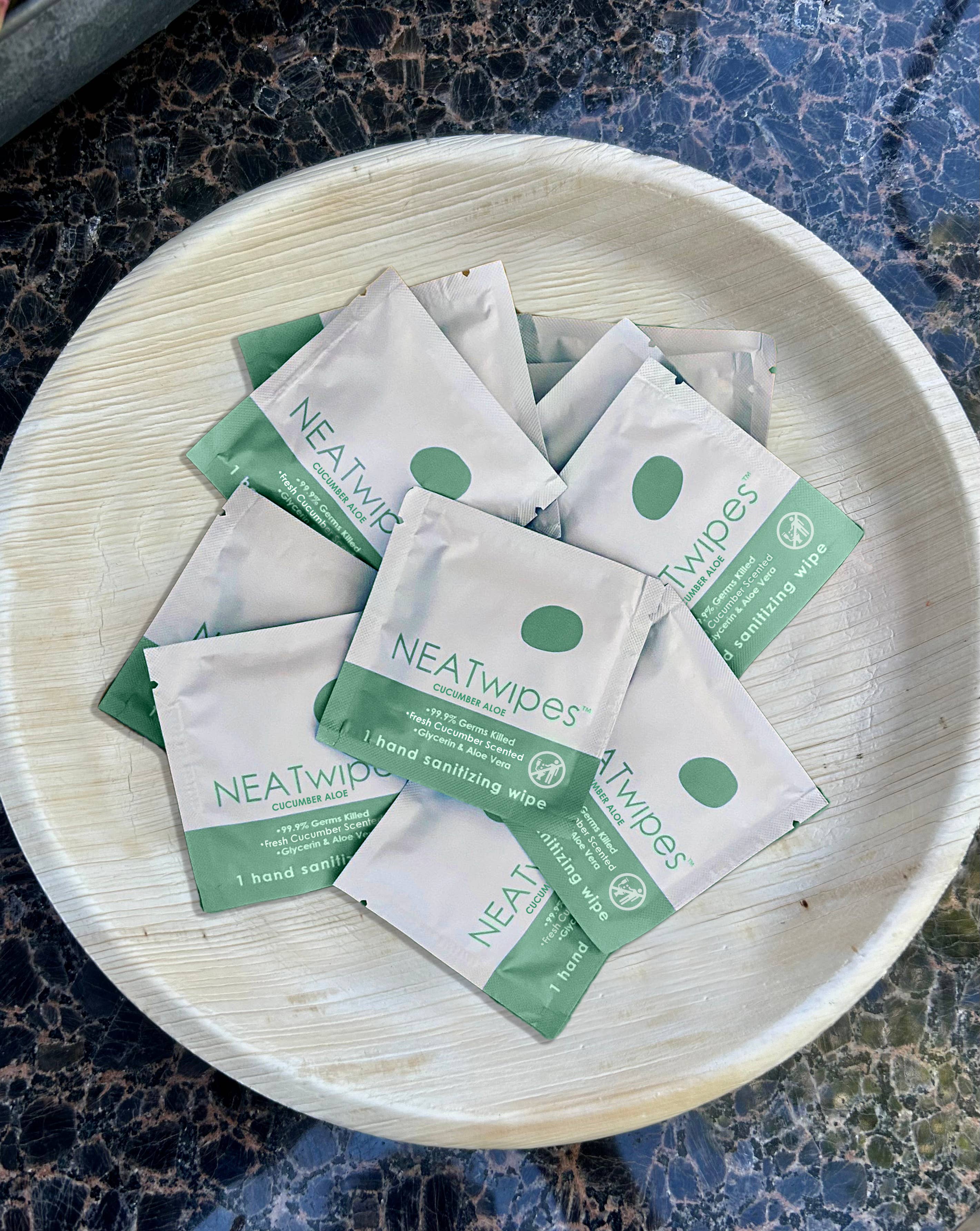 NEATGOODS, LLC. - Wholesale Hand Sanitizer - Individually Wrapped Hand Wipes | Biodegradable | Cucumber2