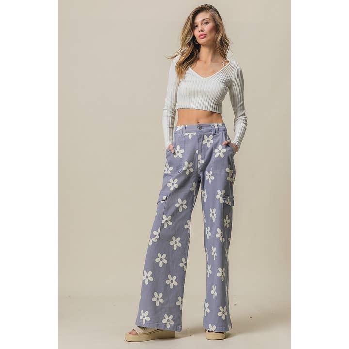 PANTALONI LARGHI CON TASCA LATERALE CON STAMPA FLOREALE per la vendita all'ingrosso da parte di IVE