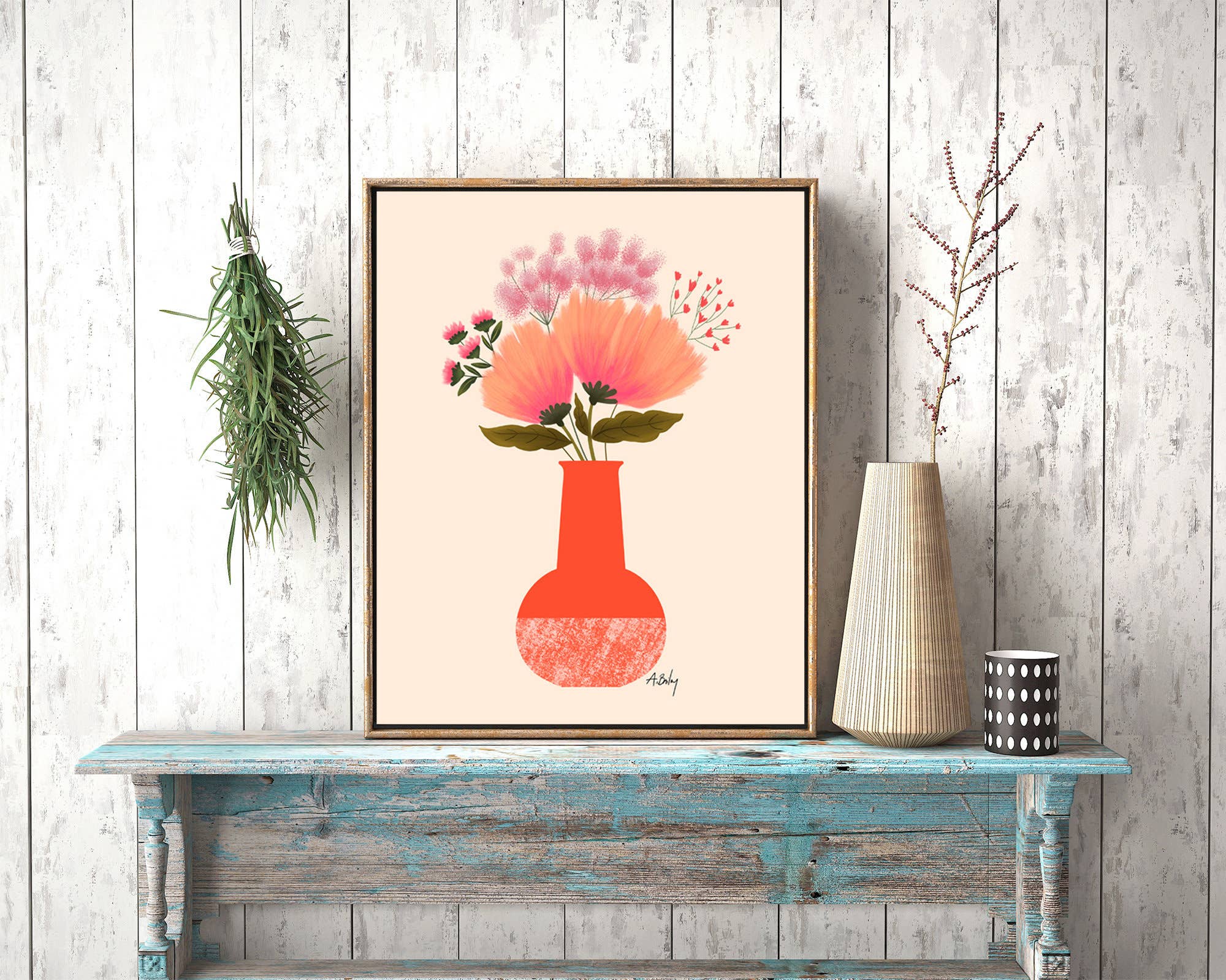 Annie Bailey Art – Impressão artística por atacado – Wee Small Bouquet - impressão de ilustração floral5