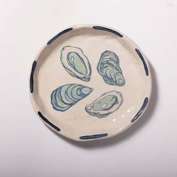 Bandeja de baratijas de ostra - Plato de anillos de cerámica - Bandeja para joyas para venta al por mayor de ChagoArt