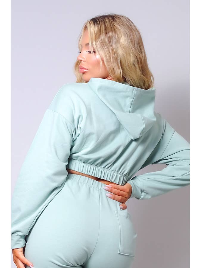 CEFIAN FASHION - Wholesale Hoodie - Women's - LAILA CROPPED FRENCH TERRY HOODIE12