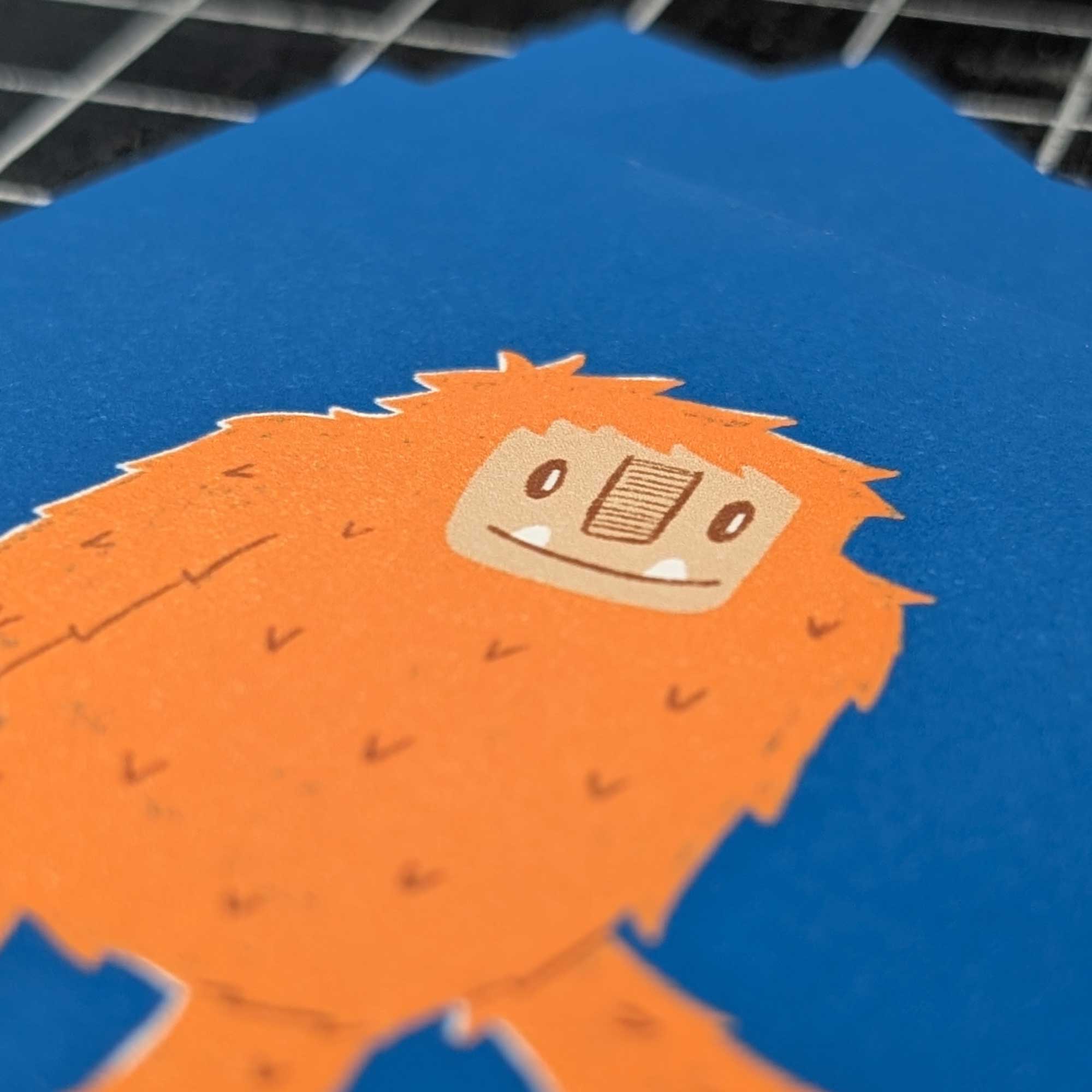 Hi, Hello There - Wholesale Art Print - Peaceful Bigfoot | 4x4 Mini Art Print3