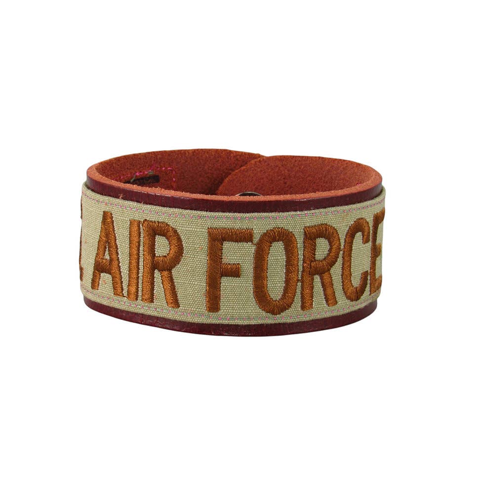 Wearable Gratitude - Vente Bracelet tissé/tressé - Ruban de nom de branche - Bracelet ValorBand en cuir2