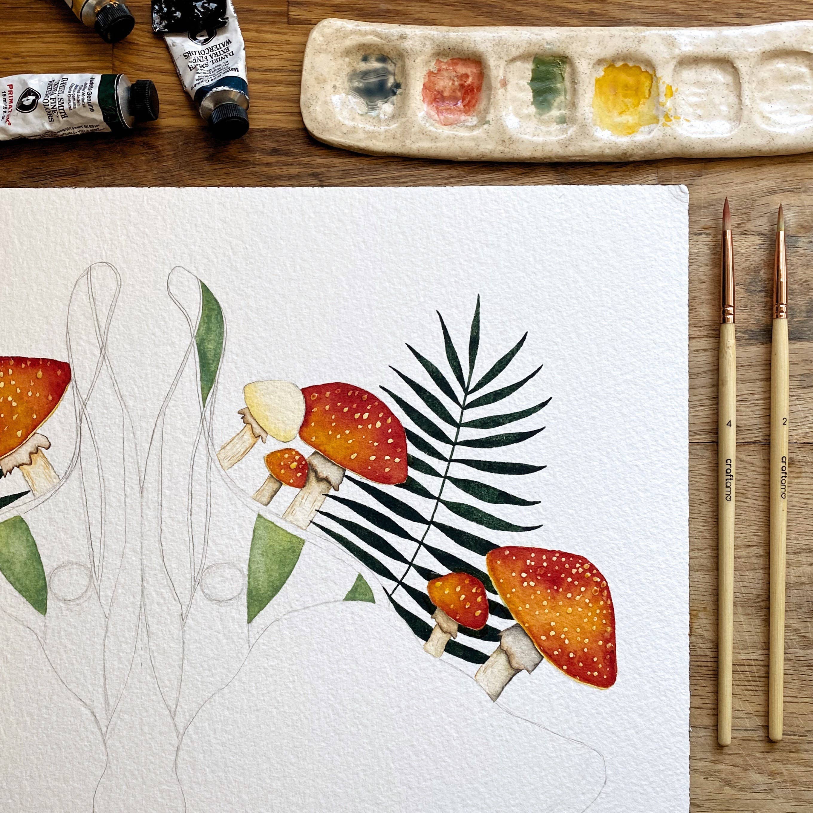 Candace Fincher – Großhandel Kunstdruck – Amanita Muscaria Magic Mushroom Kunstdruck//Luna Moth7