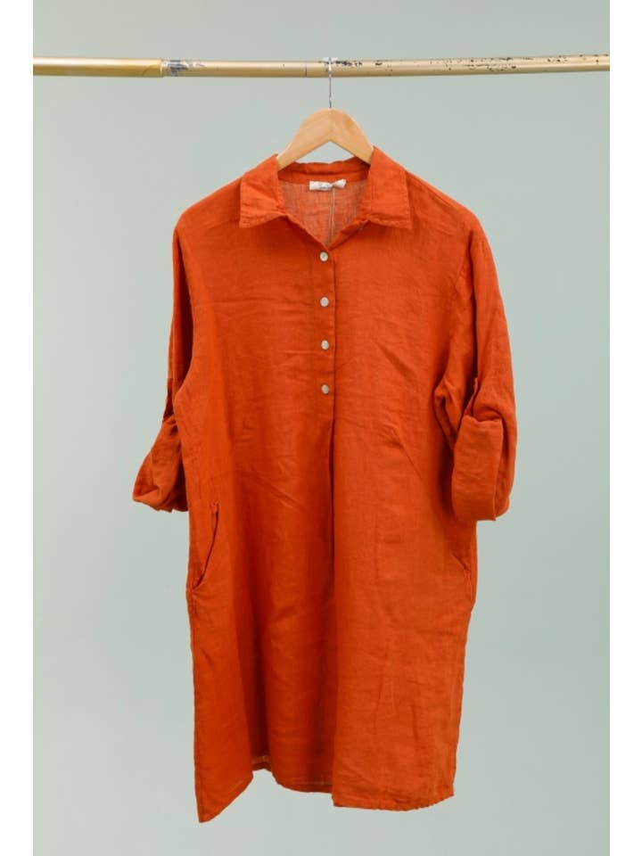 LÉA & LUC – Engroshandel Kjole - Dame – Korte kjoler i 100% hør REF. 135163