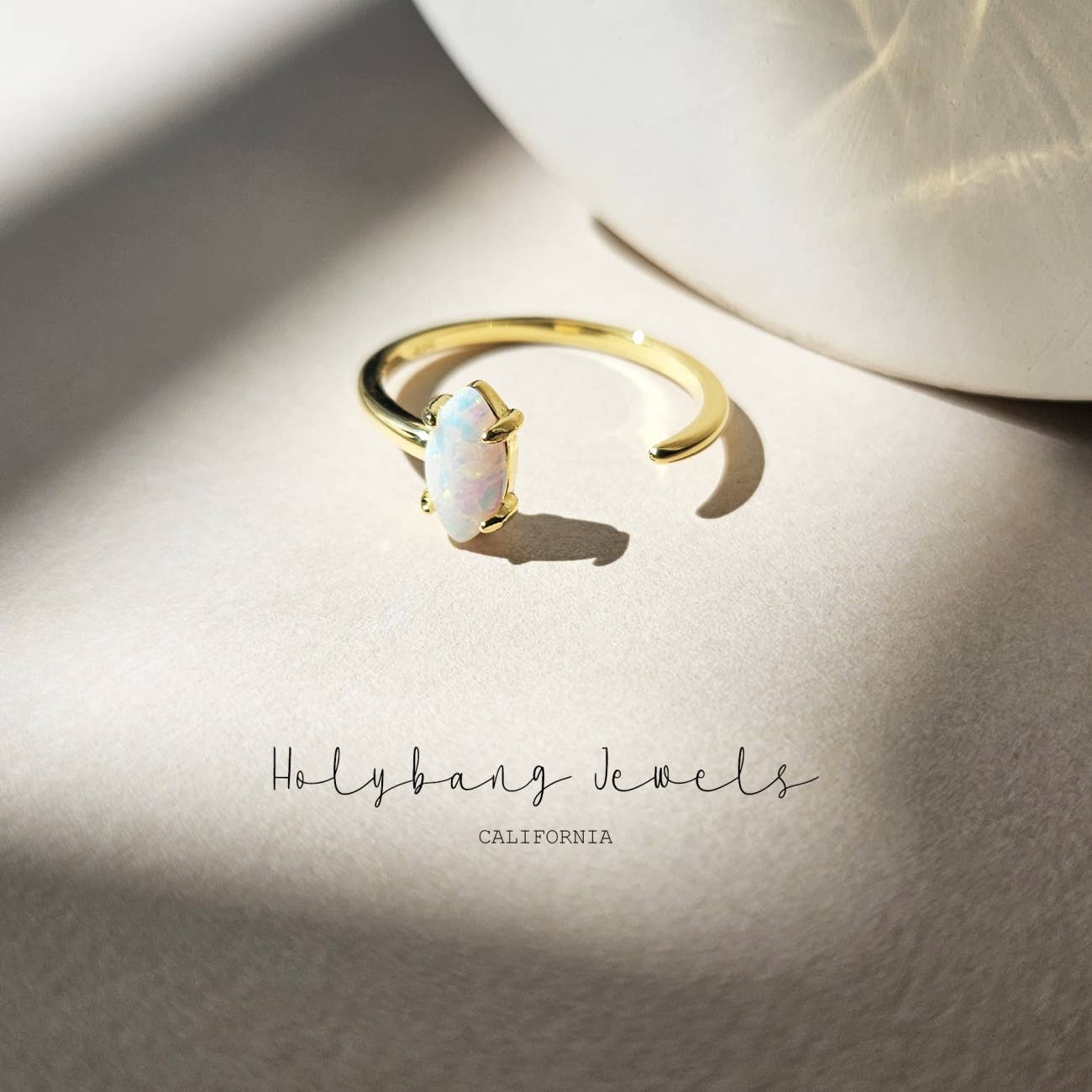 HolyBang Jewels - Vente Solitaire - MANCHETTE MARQUISE EN OPALE