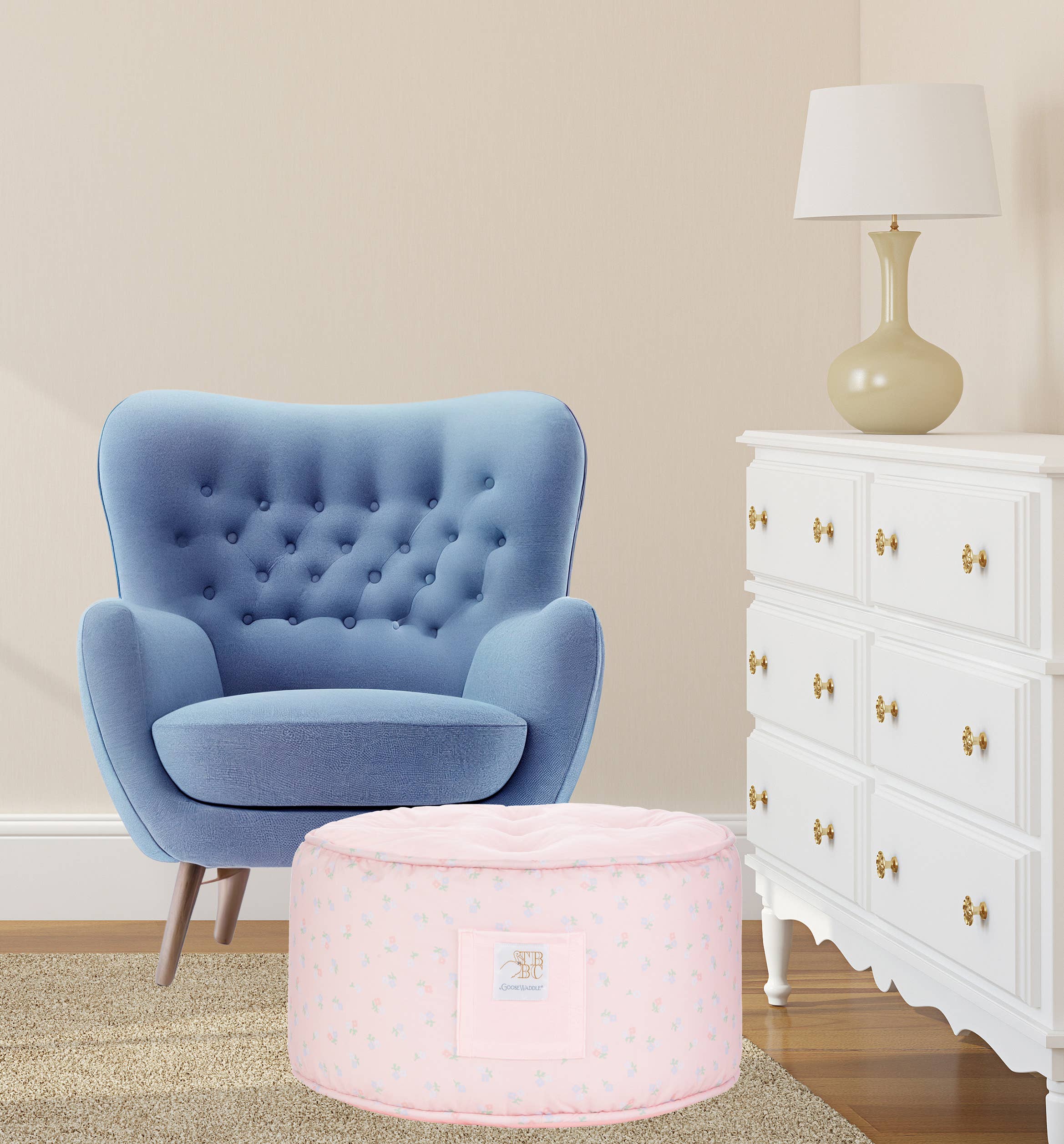 GooseWaddle + Pello - Wholesale Pouf - The Beaufort Bonnet Company I Pick You Flowers Ottoman1