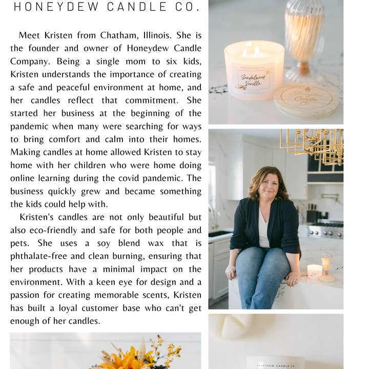 Honeydew Candle Co. - Wholesale Jar/Filled Candle - 3 Wick Candle 12 oz Candy Cane Lane1