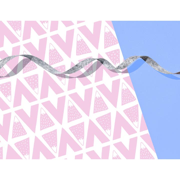 Aztec Mountains Indpakningspapir/Gave Wrap Sheet - Blush for engroshandel hos Hooray All Day