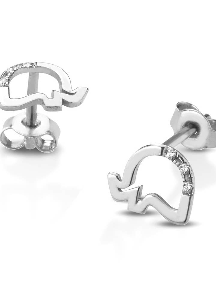 BOUCLES D'OREILLES ÉLÉPHANT AVEC DIAMANTS pour la vente par Melissa jewels