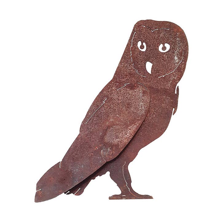 Metal Rustic Rust Barn Owl Silhouette for wholesale by California Home & Garden