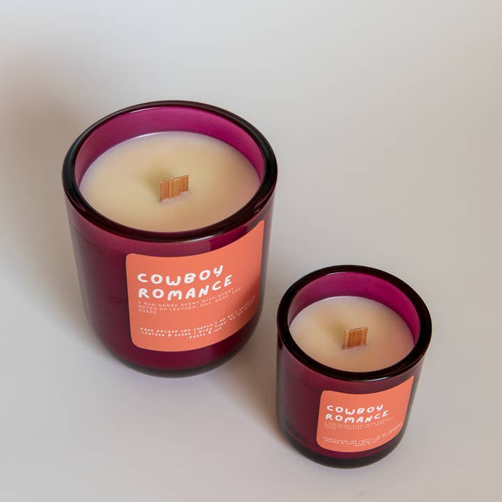 Pages and Ink - Wholesale Jar/Filled Candle - Cowboy Romance: Leather & Suede Candle10