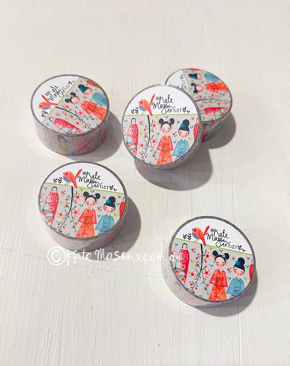 Kate Mason Artist - Wholesale Washi Tape - Kokeshi WASHI TAPE2