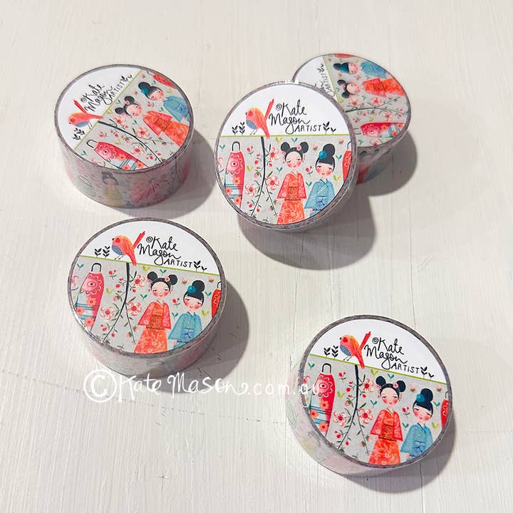 Kate Mason Artist - Wholesale Washi tape - Kokeshi WASHI TAPE2