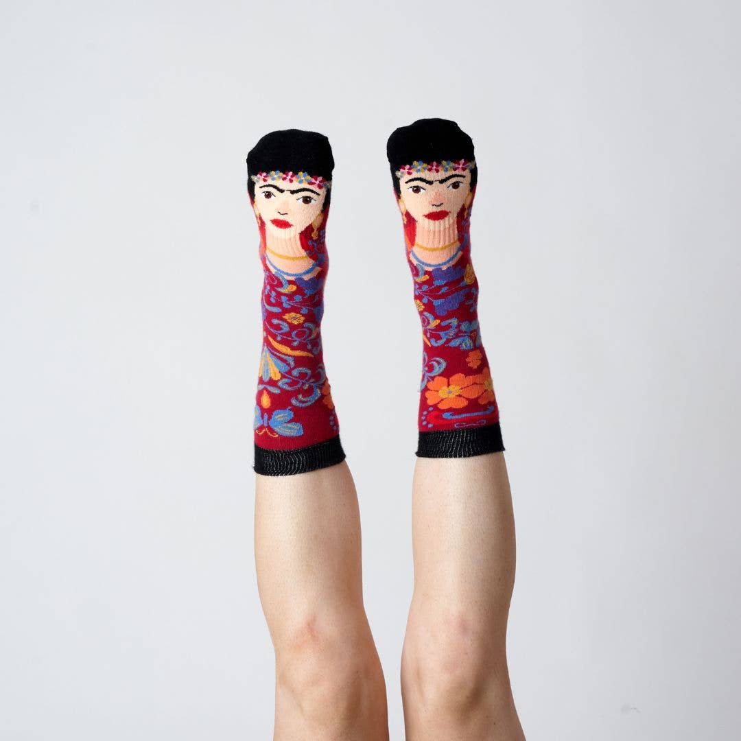 Red Frida Kahlo Sock for wholesale on Faire1