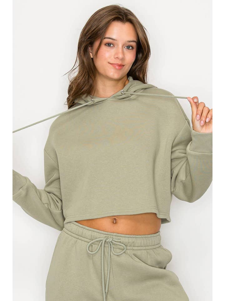 Vanilla Monkey - Wholesale Hoodie - Women's - Cropped Fleece Hoodie Sweatshirt8