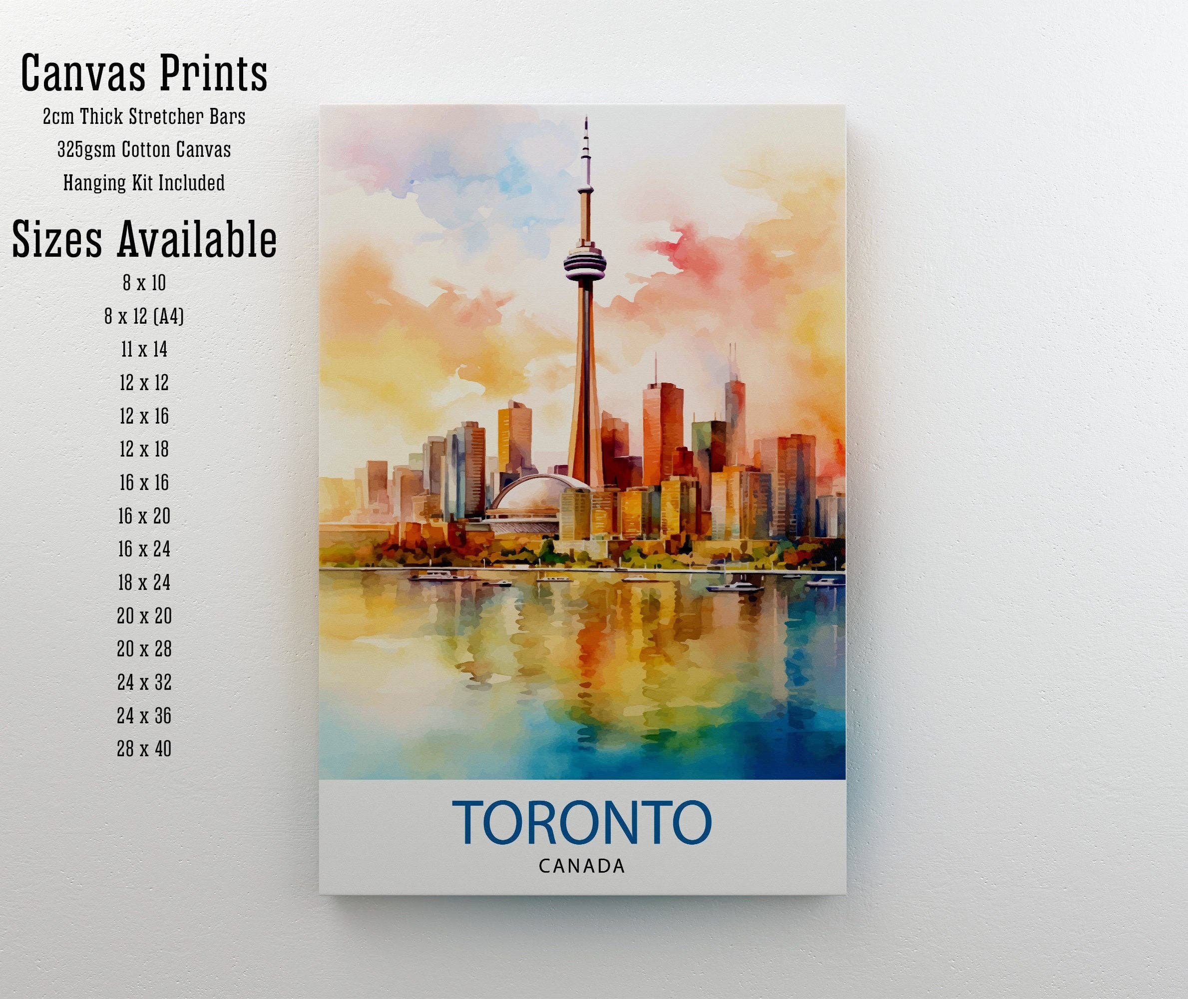 InkNPrintz – wholesale Art print – Toronto Canada Travel Poster Toronto Wall Art Canada Illustration Travel Poster Gift for Toronto Lover Canada Home Decor1