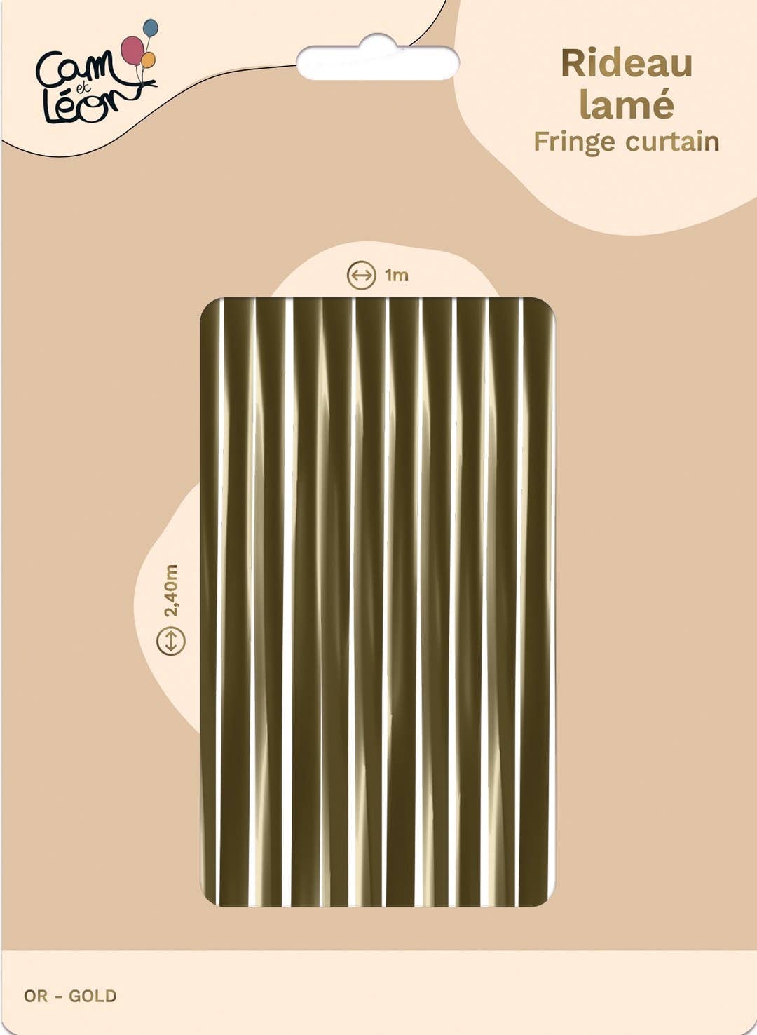 P'tit Clown - Wholesale Curtain - C&L Lame Curtain - Matte Gold0