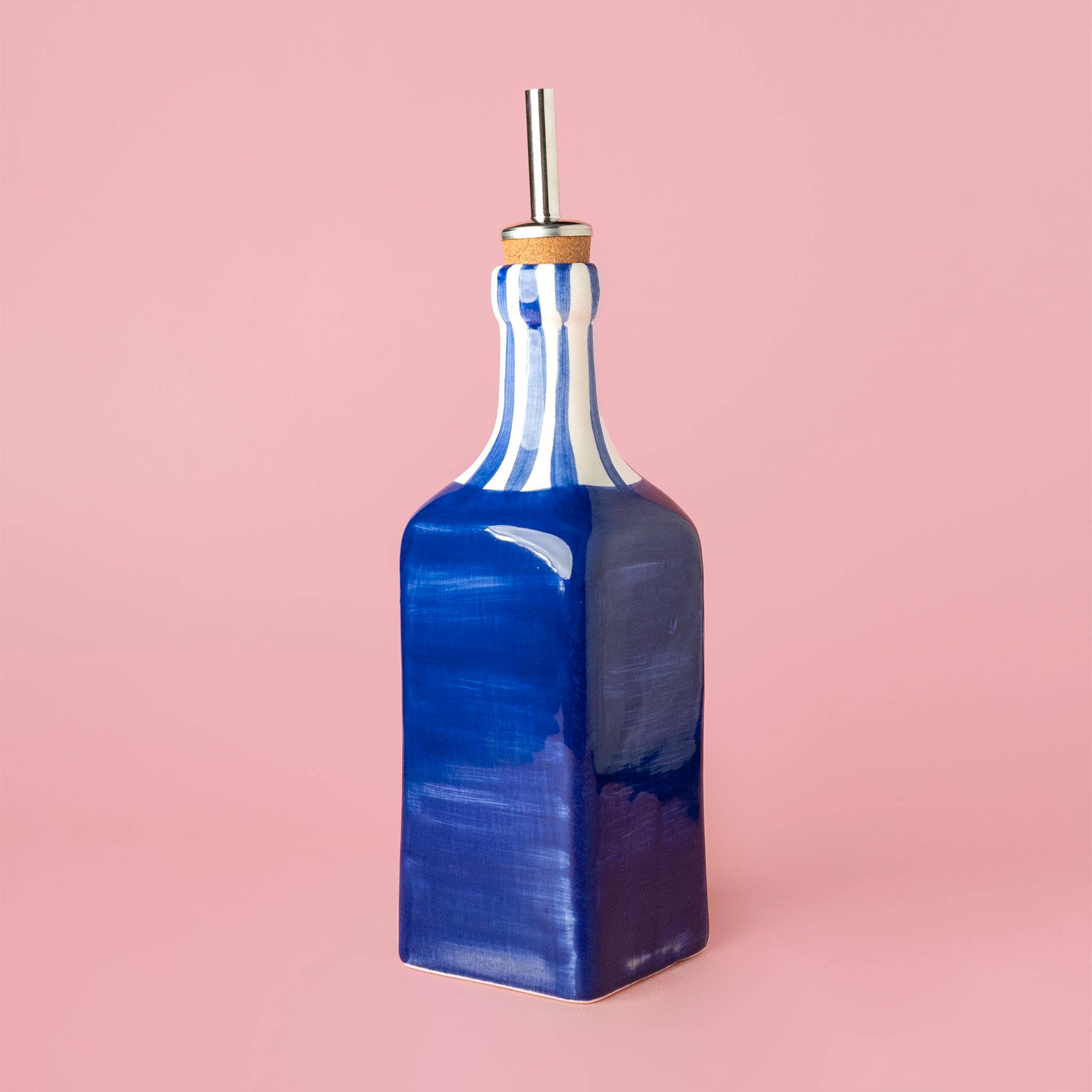 Alfar Tierra Cocida – Großhandel Öl-/Essigspender – Handgefertigter Keramik-Ölspender - Blau & Weiß / Costa Azul2