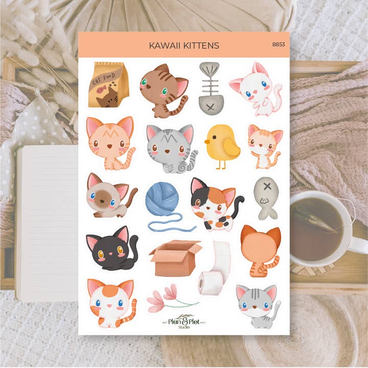 Plan & Plot Studio - Wholesale Sticker - Kawaii kittens | Stickers