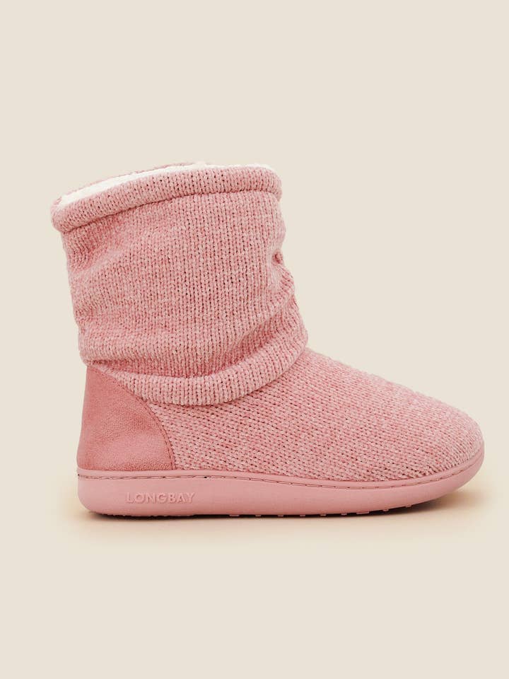 LongBay - Vente Bottines – femme - Chaussons bottillons en tricot chenille pour femmes Fuji6