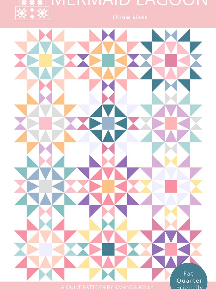 Mermaid Lagoon Quilt Pattern Printed for wholesale by QuiltCakes