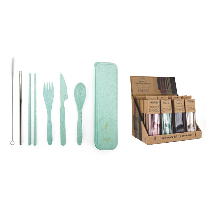 DM Merchandising - Wholesale Assorted Cutlery Set - Krumbs Kitchen Against the Grain Wheat Straw Utensils