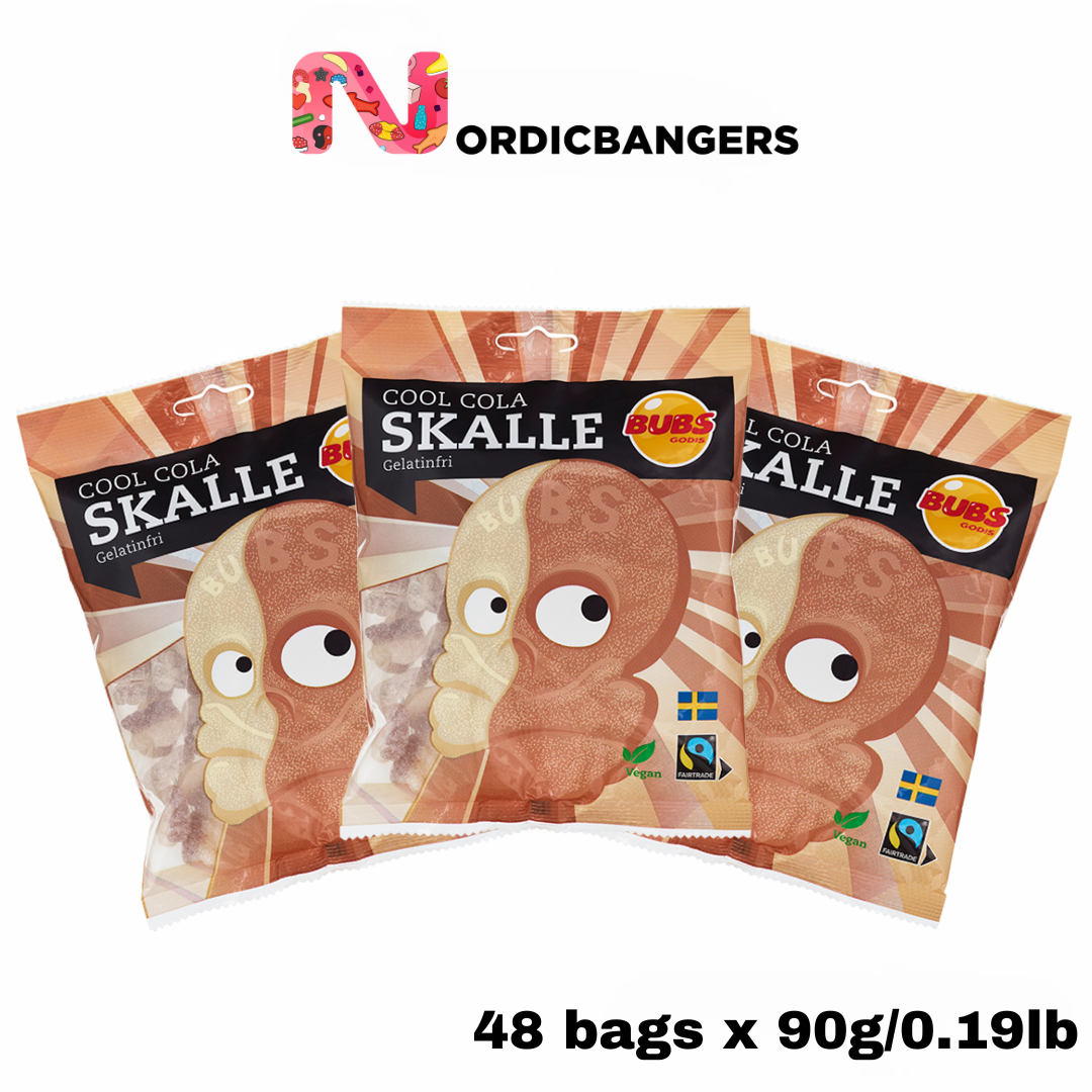 Nordicbangers - Swedish Candy Supply - Wholesale Gummy - Bubs Cool Cola Skull Foam 90g Swedish Candy1
