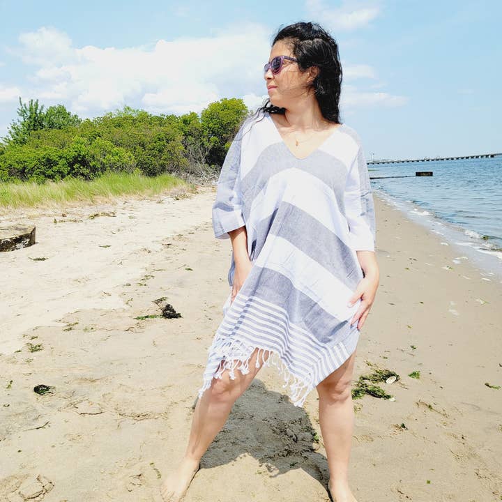 Beach cover up, Beach Dress, Hand made Light cover Black for wholesale by EBRU Home