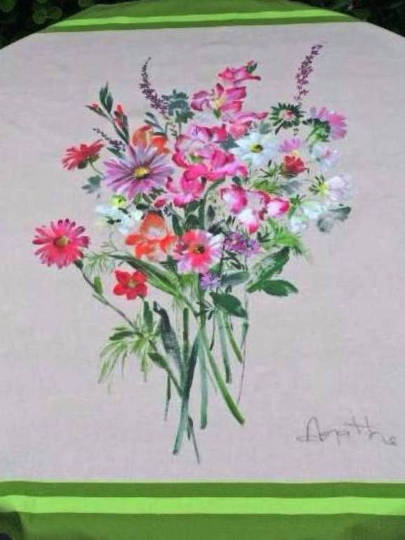 French Tablecloth Fleur le Bouquet or Fleur in Vase for wholesale by La Maisonnette