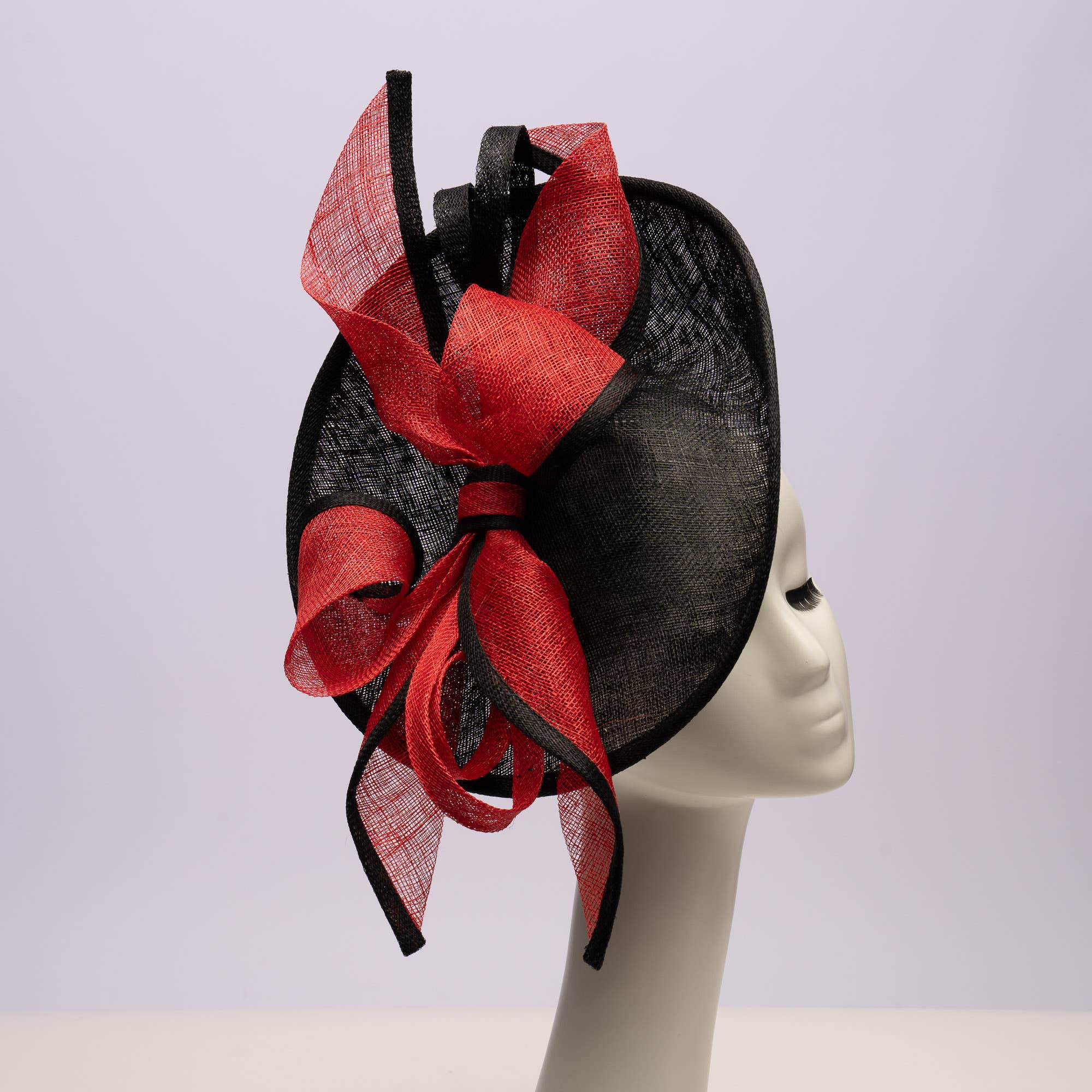 KaKyCo - Wholesale Fascinator Hat - Women's - Two Tone Bow On Top Of Sinamay Saucer Fascinator | 10208312