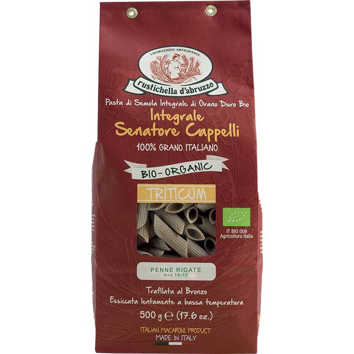 Casa Rustichella by Rustichella d'Abruzzo SpA - Wholesale Pasta - Organic Whole Wheat Penne Rigate Rustichella d'Abruzzo 500g