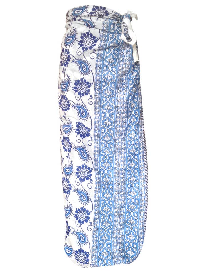 Passion Lilie - Wholesale Swim Cover Up - Women's - Mom's Favorite Blue Paisley Cotton Sarong1