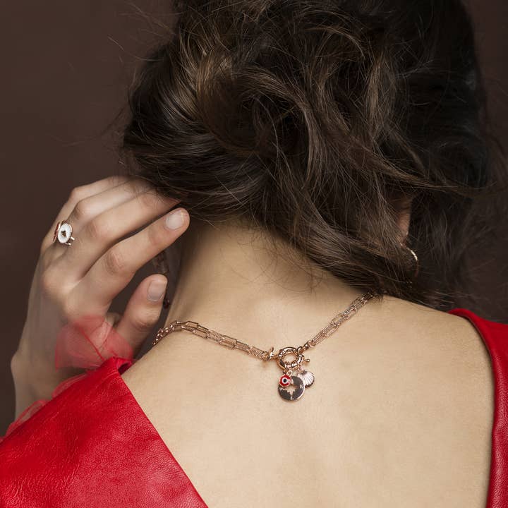 Sirener Choker karabinhage | Forgyldt | Lavet i Italien for engroshandel hos NINA TRA LE NUVOLE